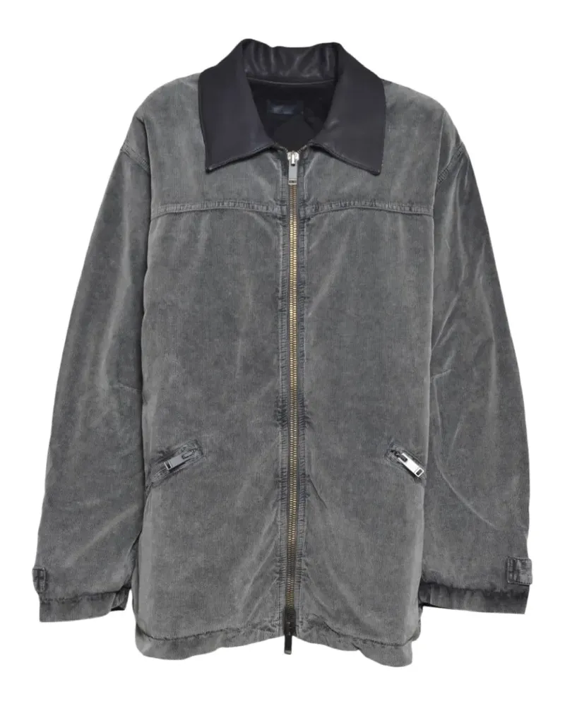 Haikure Bomberjacke mit Kontrastkragen - Grau Grau