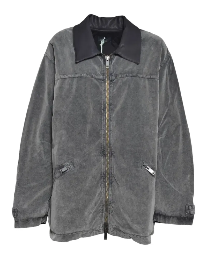 Haikure Bomberjacke mit Kontrastkragen - Grau Grau