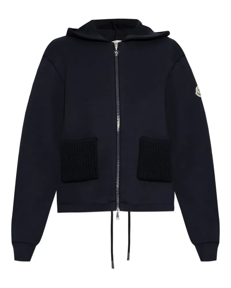 Moncler Hoodie mit gestrickten Taschen - Blau Blau