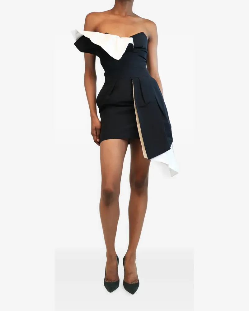 Alexandre Vauthier strapless asymmetric-design mini dress - Schwarz Schwarz