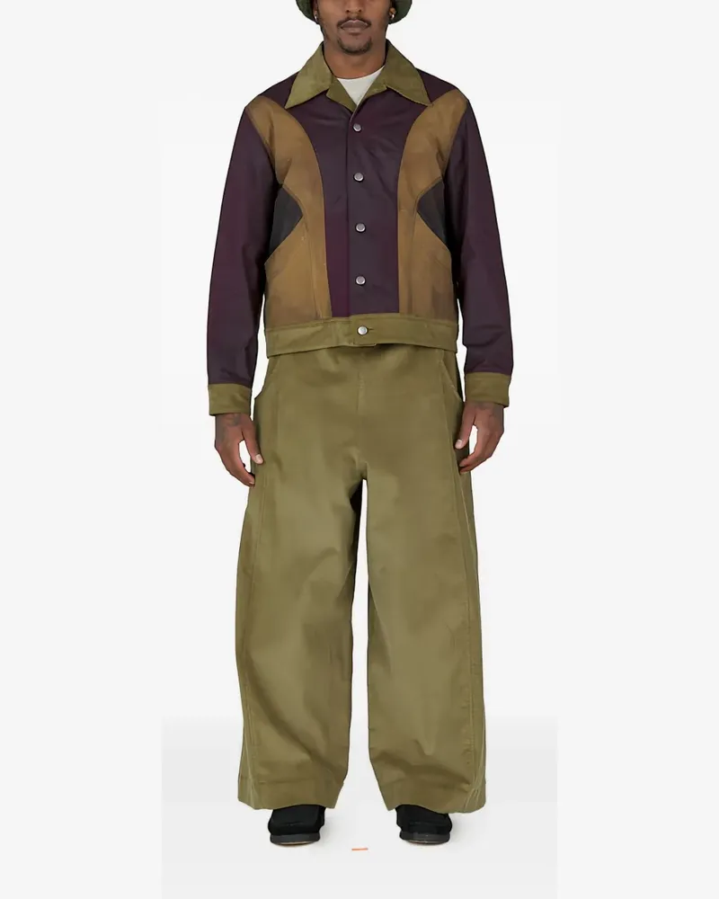 Nicholas Daley panelled-design shirt jacket - Braun Braun