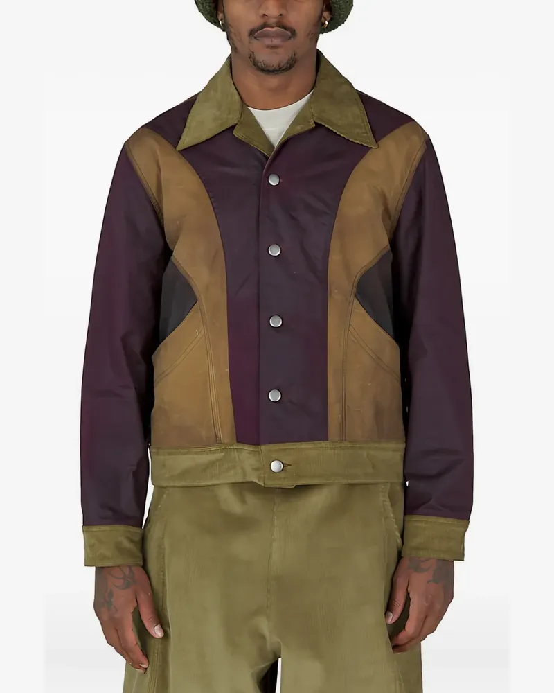 Nicholas Daley panelled-design shirt jacket - Braun Braun