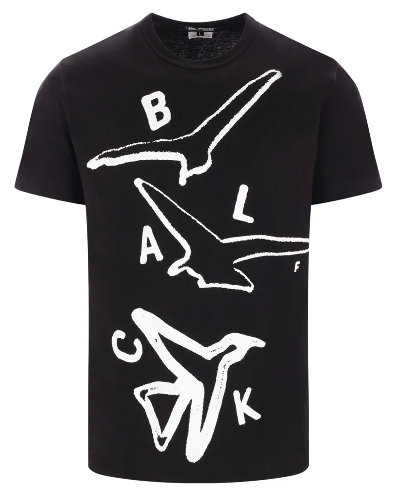 Comme des Garçons T-Shirt mit grafischem Print - Schwarz Schwarz