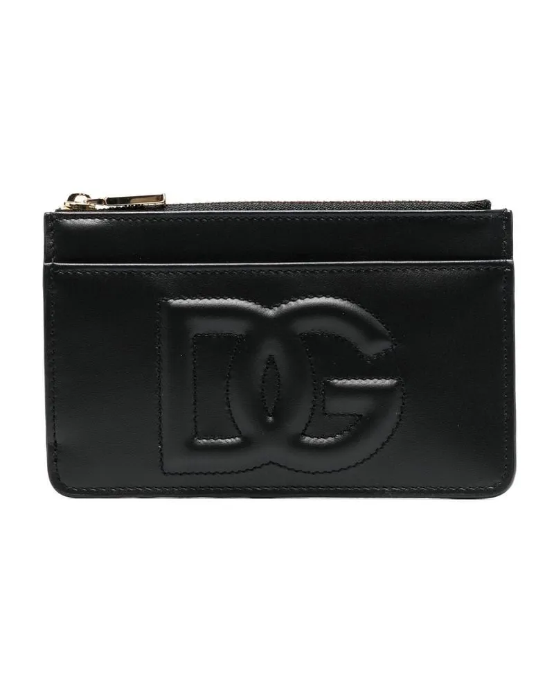 Dolce & Gabbana Portemonnaie mit DG-Logo - Schwarz Schwarz