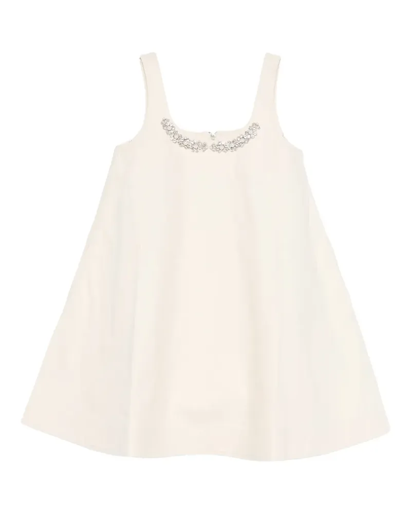 Simone Rocha embellished A-line mini dress - Nude Nude