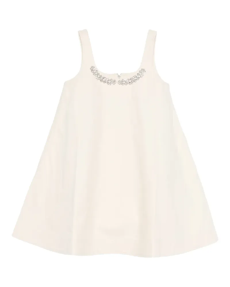 Simone Rocha Verziertes Minikleid in A-Linie - Nude Nude