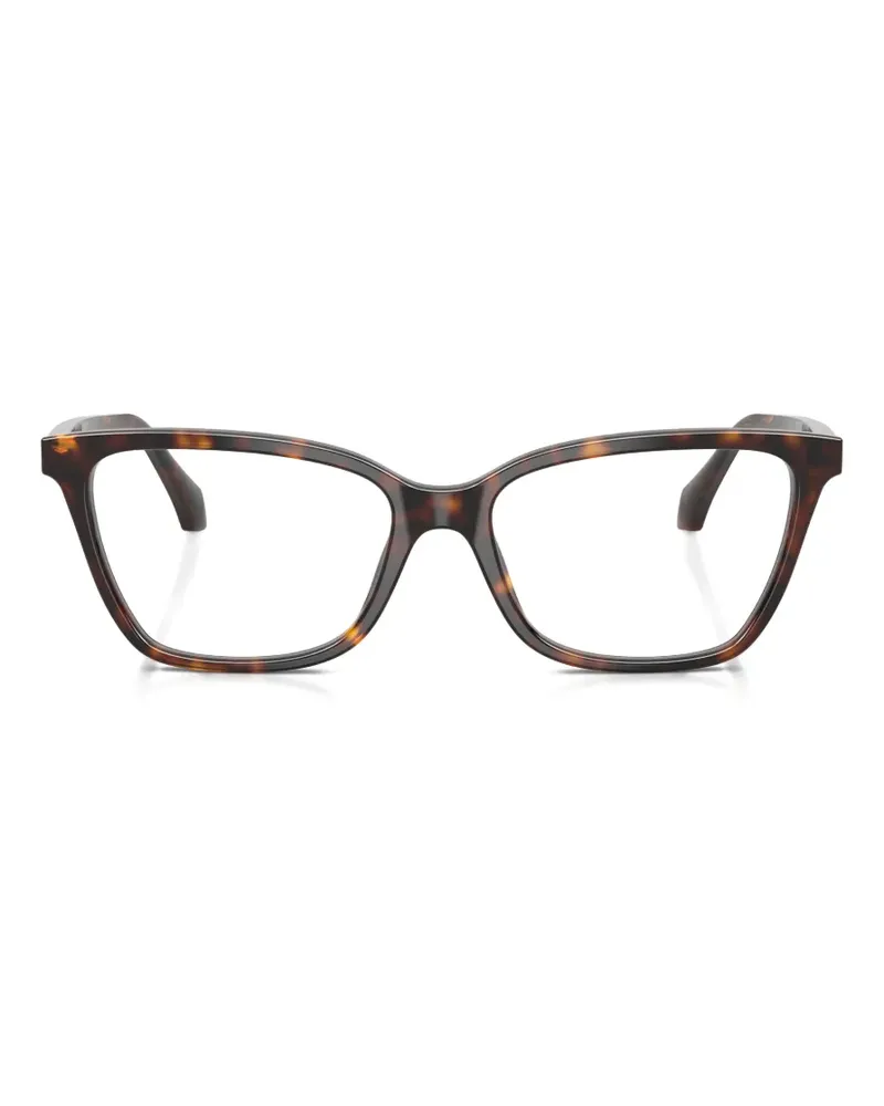 Versace Eckige Brille in Schildpattoptik - Braun Braun