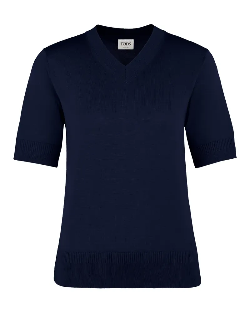 TOD'S T-Shirt mit V-Ausschnitt - Blau Blau