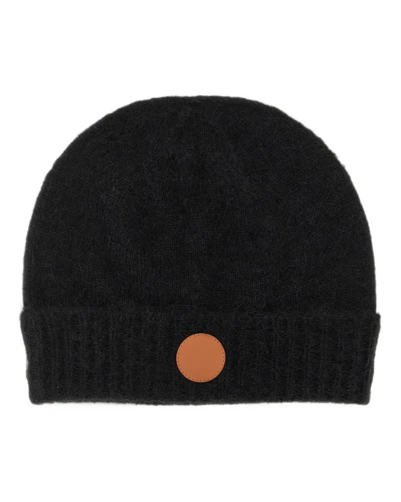 Vivienne Westwood Beanie mit Orb-Patch - Schwarz Schwarz