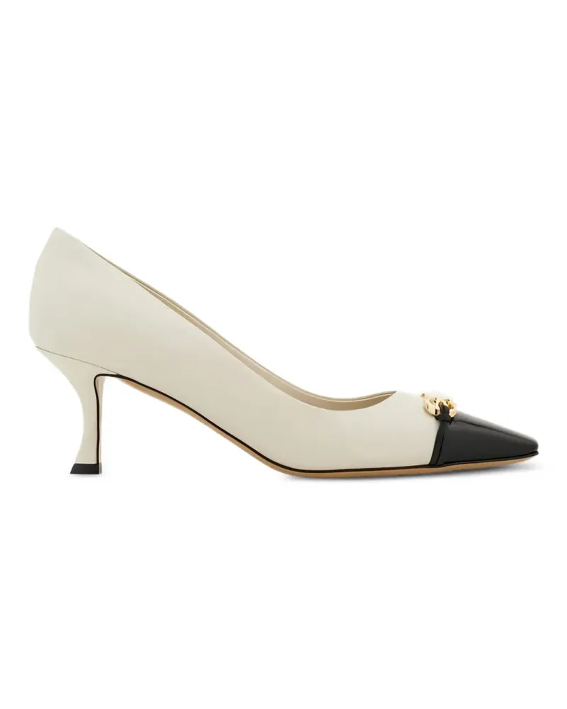Ferragamo Pumps mit eckiger Kappe - Weiß Weiß