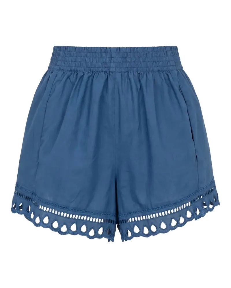 Ermanno Scervino broderie-anglaise elasticated shorts - Blau Blau