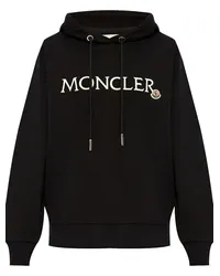 Moncler Hoodie mit Logo-Stickerei Schwarz