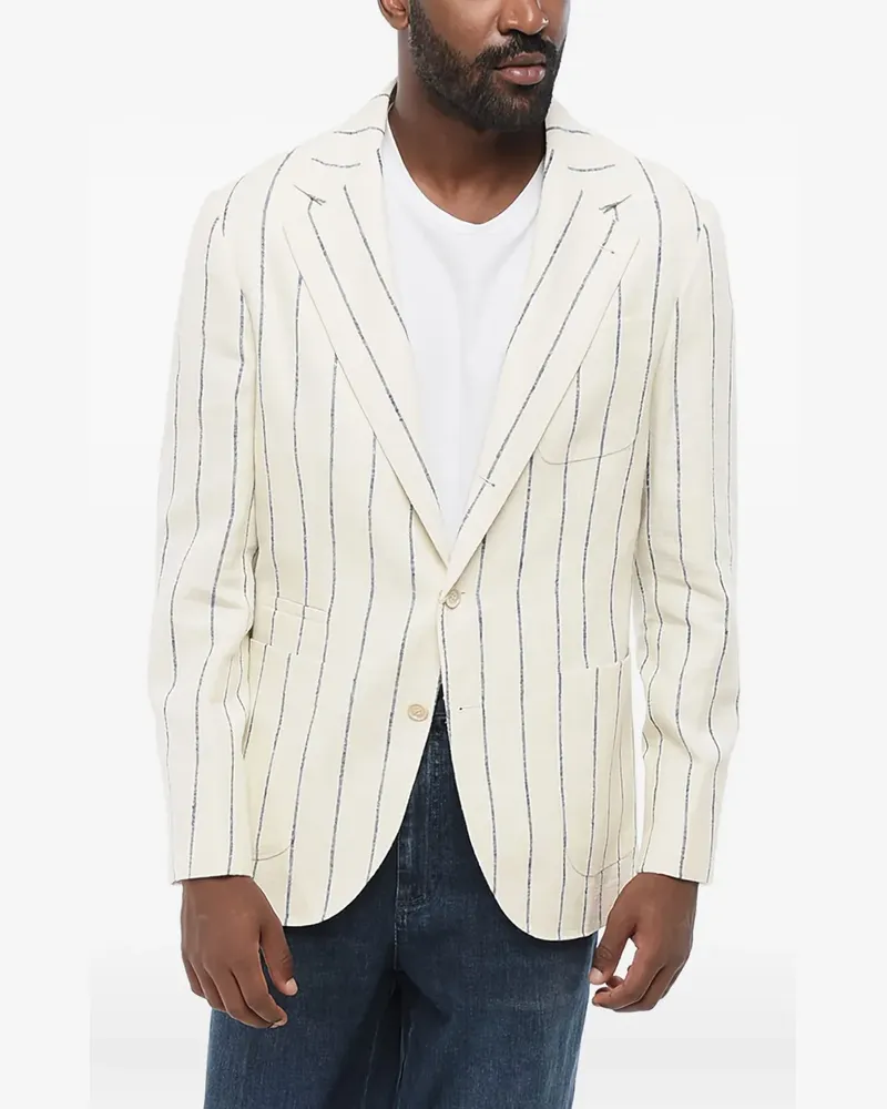 Brunello Cucinelli Sakko mit Nadelstreifen - Weiß Weiß