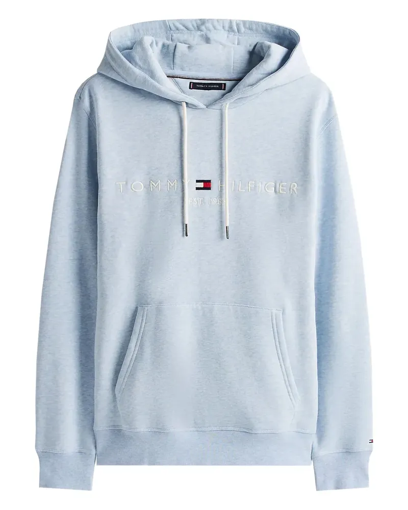Tommy Hilfiger Hoodie mit Logo-Stickerei - Blau Blau