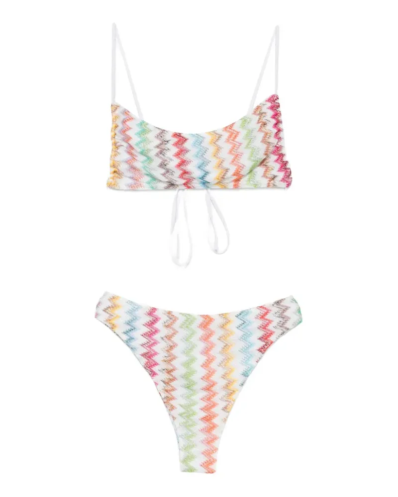 Missoni zigzag-knit bikini - Weiß Weiß