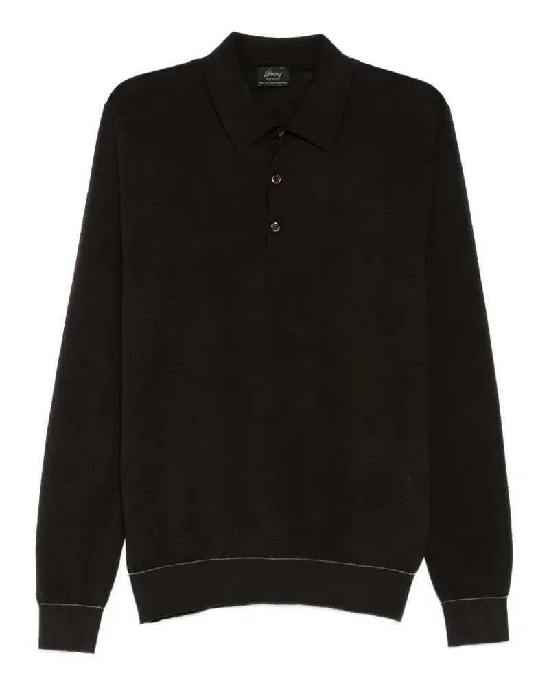 Brioni Sea Island piqué cotton polo shirt - Braun Braun