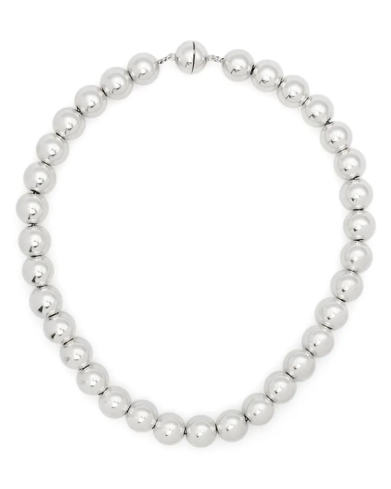 Jil Sander Halskette mit Kugelanhänger - Silber Silber