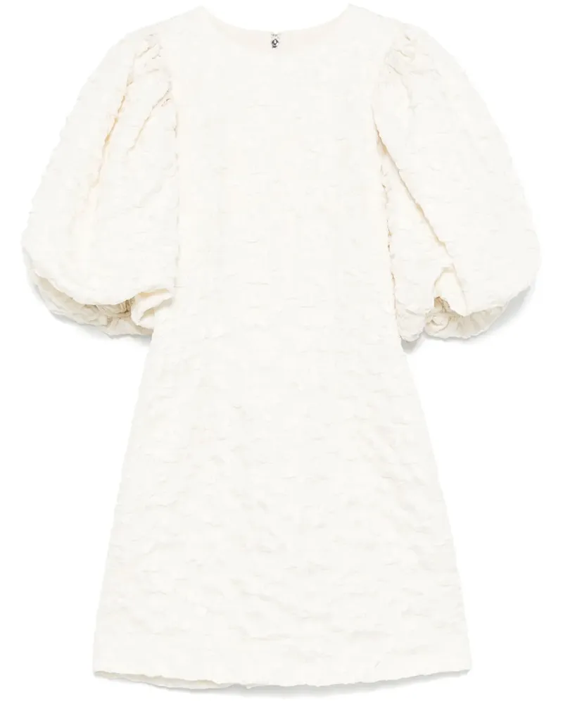 ROTATE Birger Christensen Minikleid mit Jacquardmuster - Weiß Weiß