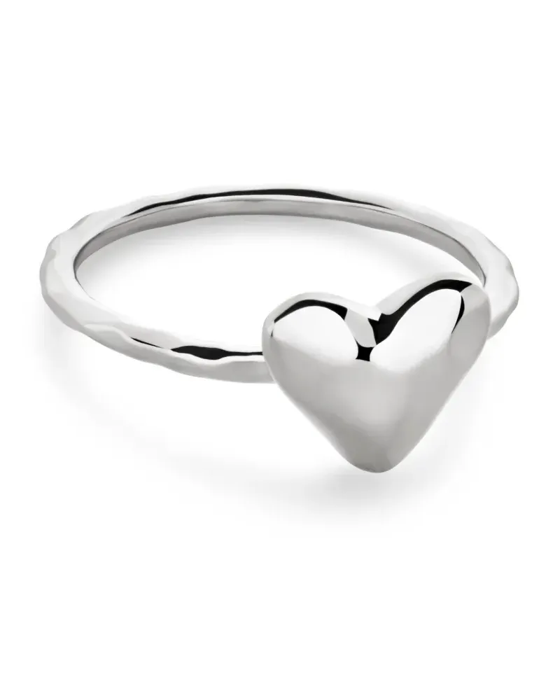 Monica Vinader Heart Stacking Ring - Silber Silber