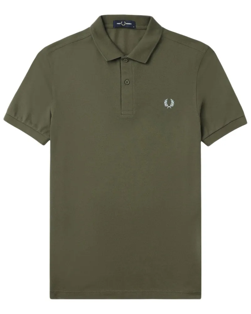 Fred Perry Poloshirt mit Logo-Stickerei - Grün Grün