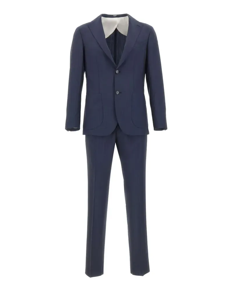 BARBA pinstripe virgin wool suit - Blau Blau