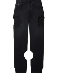 OFF-WHITE Gerade Meteor Jeans Schwarz