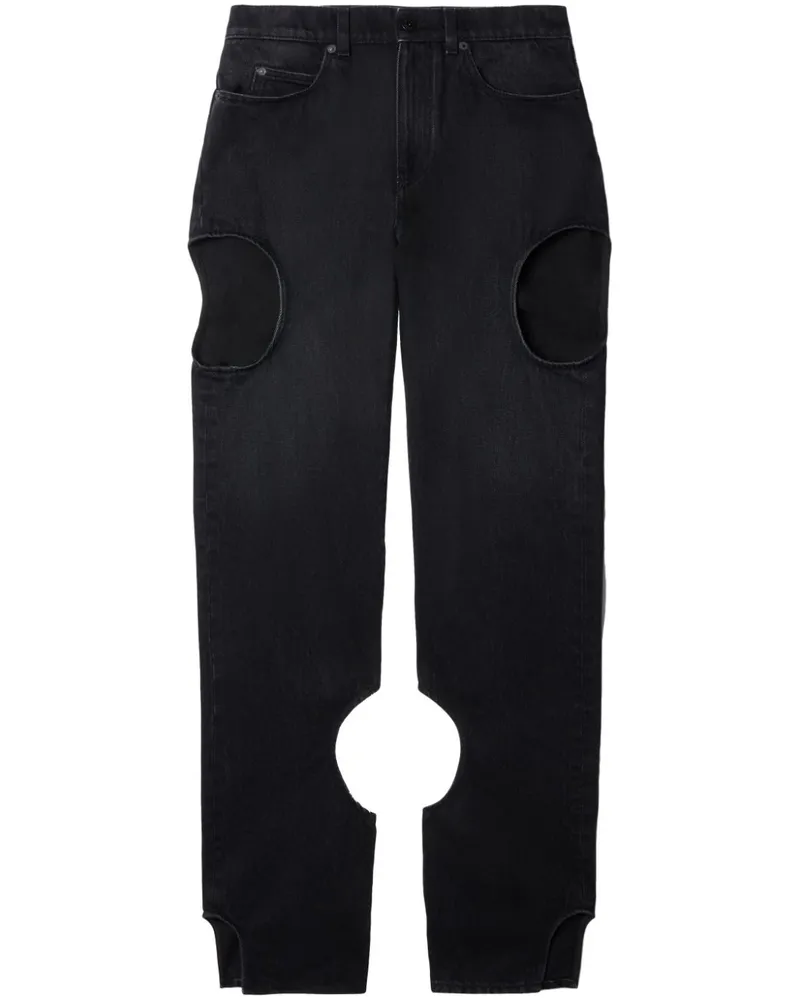OFF-WHITE Gerade Meteor Jeans - Schwarz Schwarz