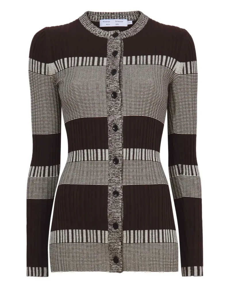 Proenza Schouler Gestreifter Cardigan - Braun Braun