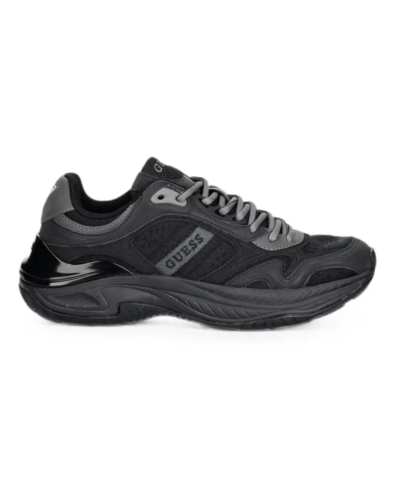 Guess Squan logo-patch sneakers - Schwarz Schwarz