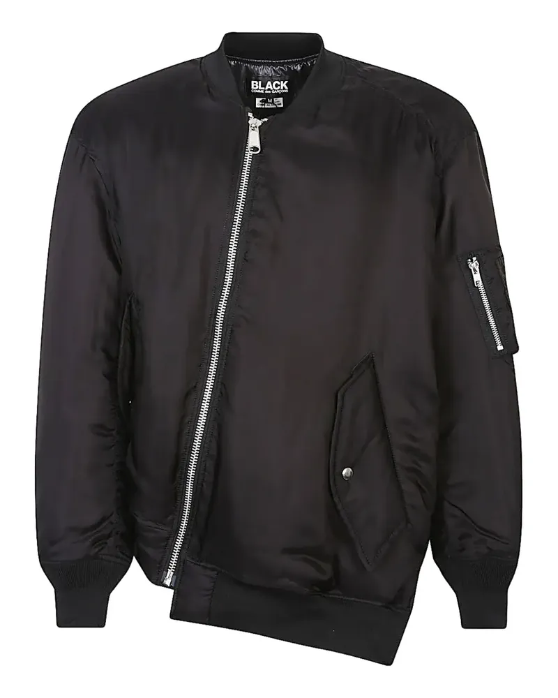 Comme des Garçons Asymmetrische Bomberjacke aus Nylon - Schwarz Schwarz
