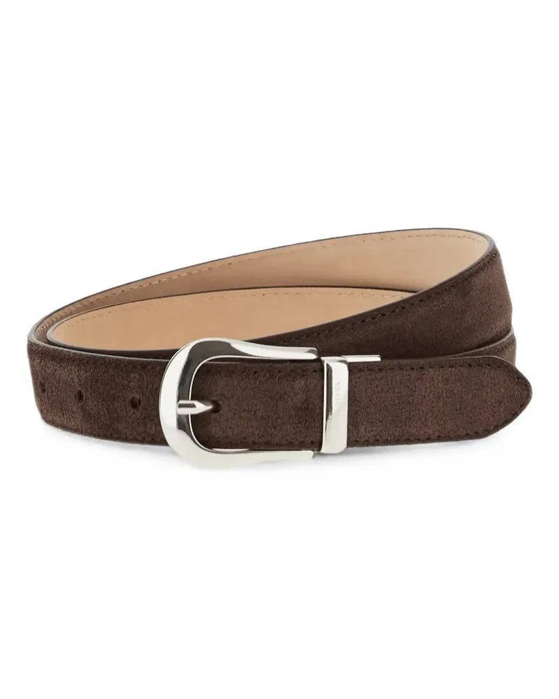 Paul & Shark suede-finish buckle-fastening belt - Braun Braun