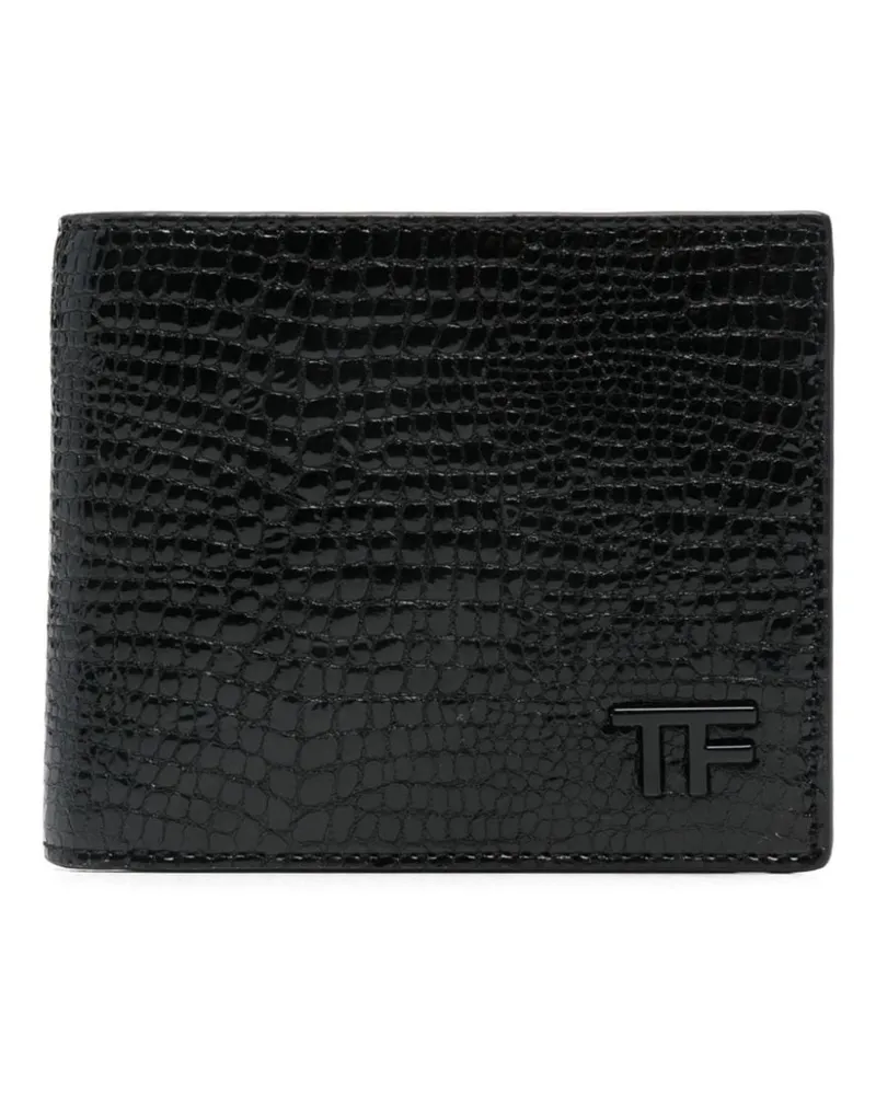 Tom Ford Portemonnaie mit Logo-Schild - Schwarz Schwarz