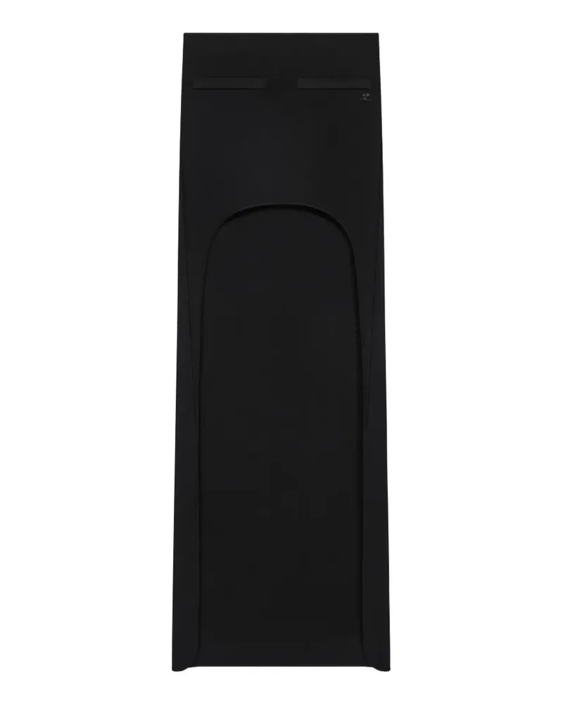 Courrèges Asymmetrischer Strickrock - Schwarz Schwarz