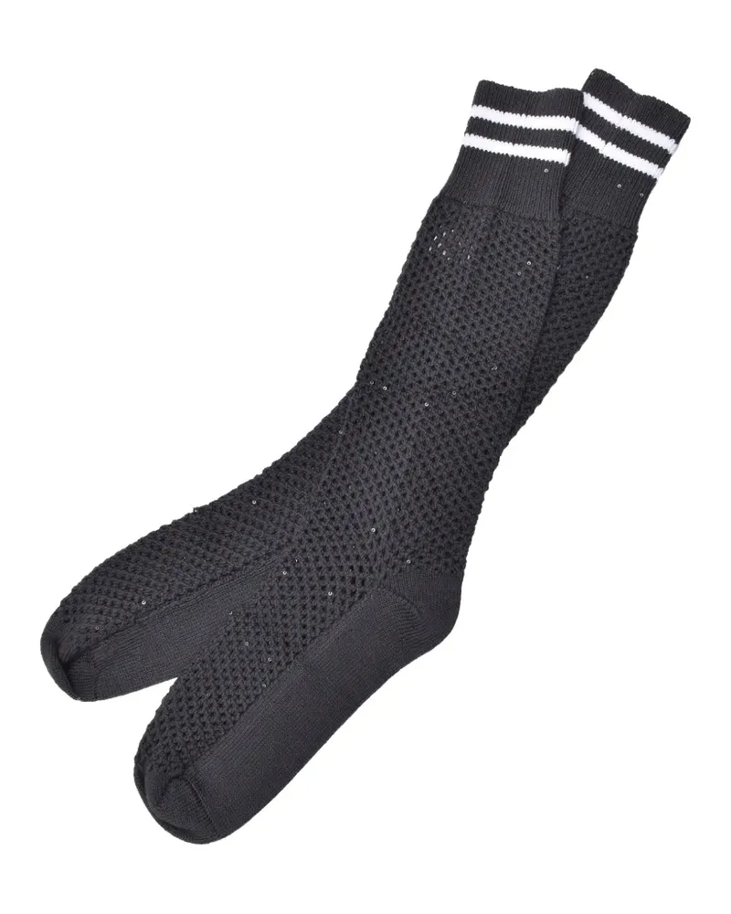 Brunello Cucinelli sequin-embellished knit socks - Schwarz Schwarz
