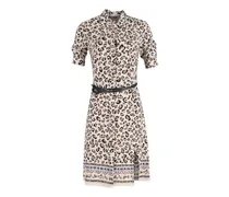 Hemdkleid mit Animal-Print - Nude