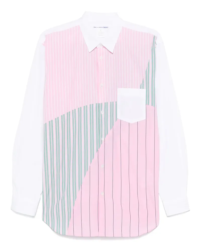 Comme des Garçons Hemd im Patchwork-Design - Rosa Rosa