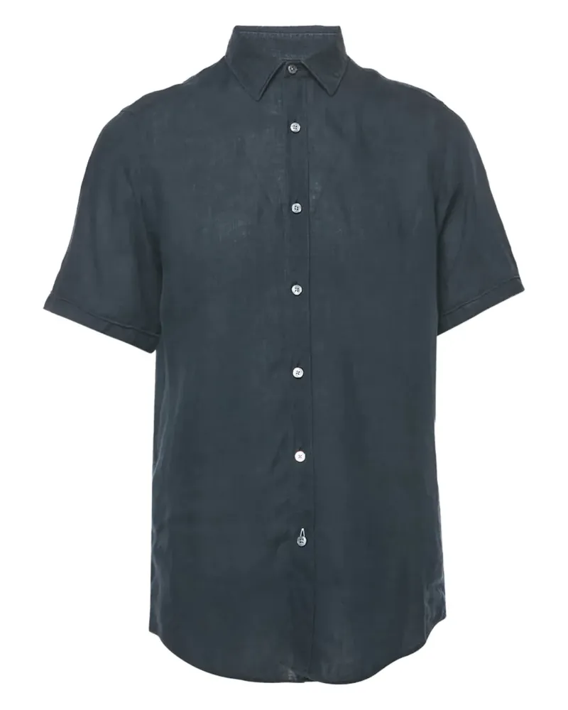 HUGO BOSS Luca Hemd aus Leinen - Blau Blau