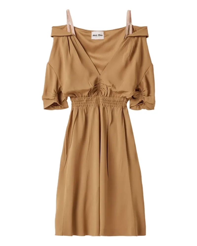 Miu Miu Sablé dress - Braun Braun