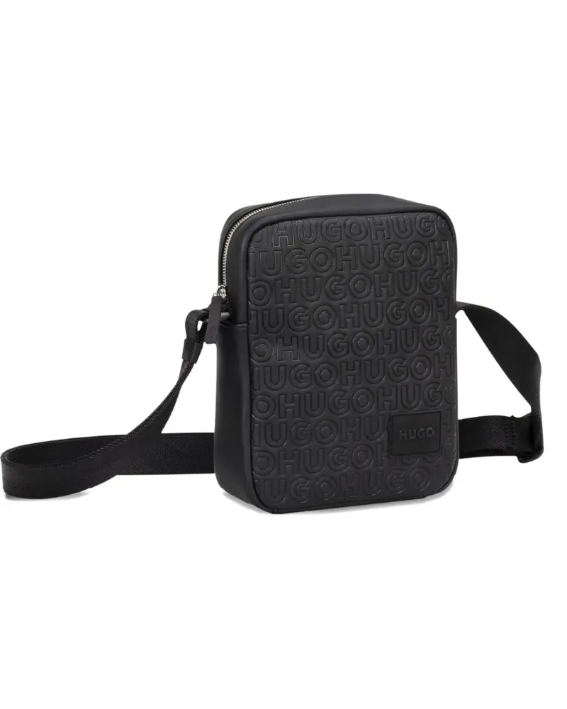 HUGO BOSS Kuriertasche mit Logo-Prägung - Schwarz Schwarz