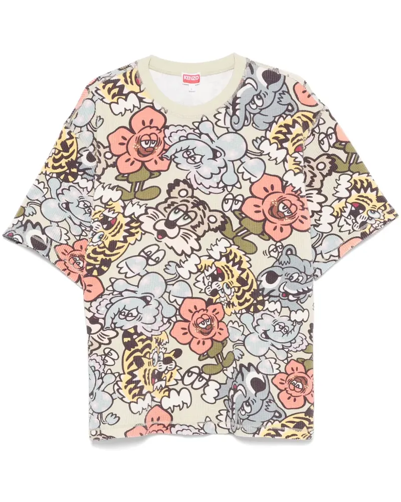 Kenzo x Verdy T-Shirt mit grafischem Print - Grün Grün
