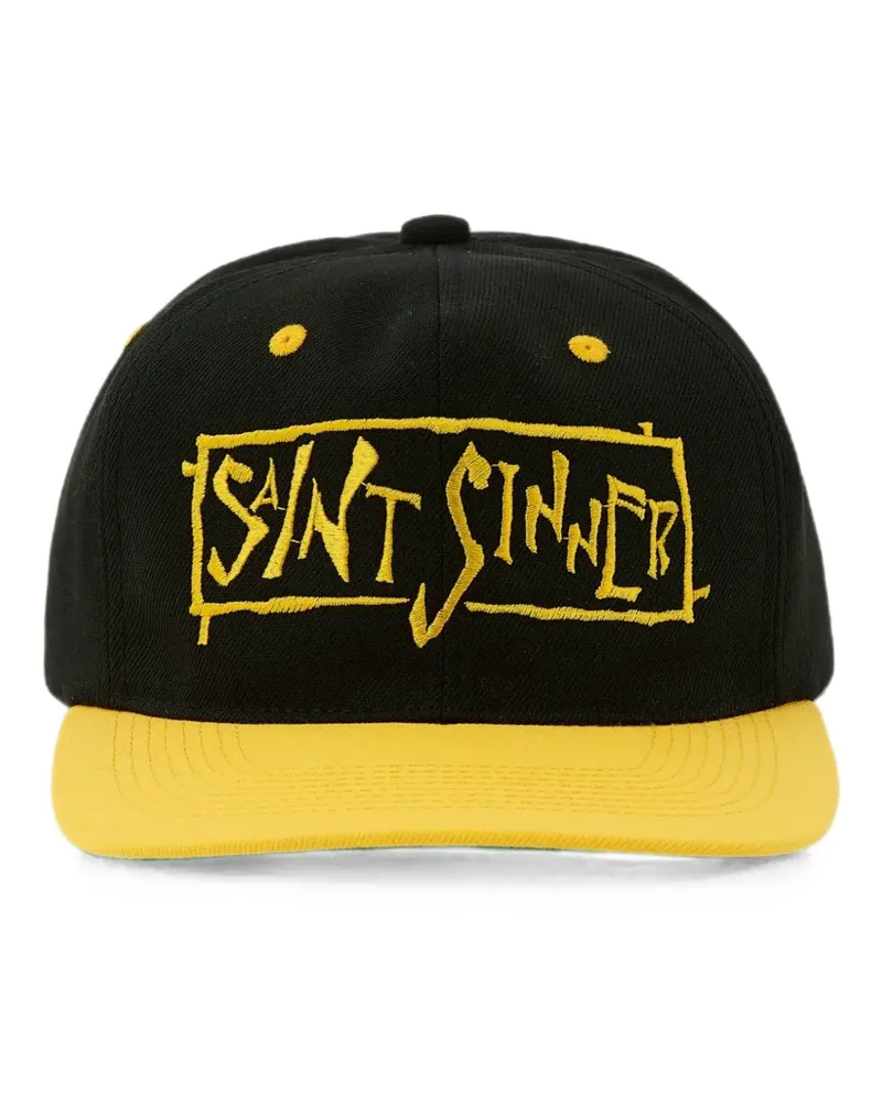 SAINT MXXXXXX Baseballkappe mit Logo-Stickerei - Schwarz Schwarz