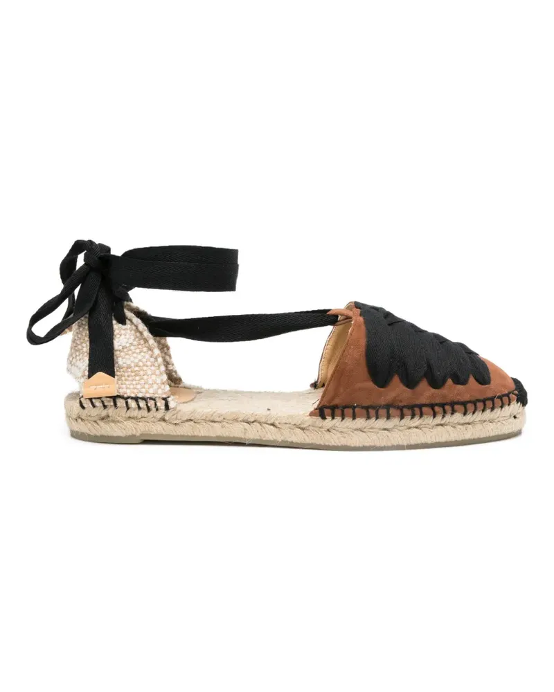 Castañer Kiva braided lace-up espadrilles - Braun Braun