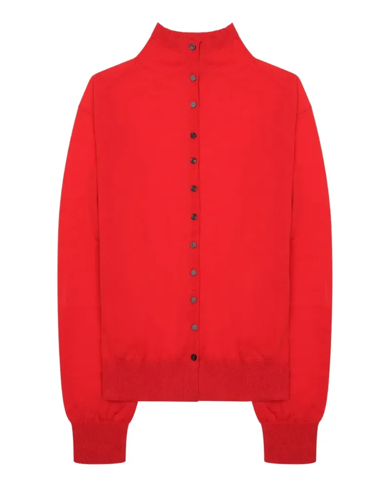 ALYSI high-neck button-down cardigan - Rot Rot