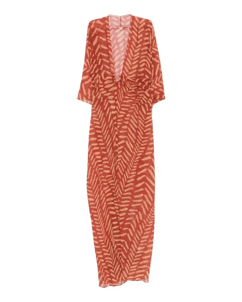 Johanna Ortiz Sensory Tapestry tunic maxi dress - Rot Rot