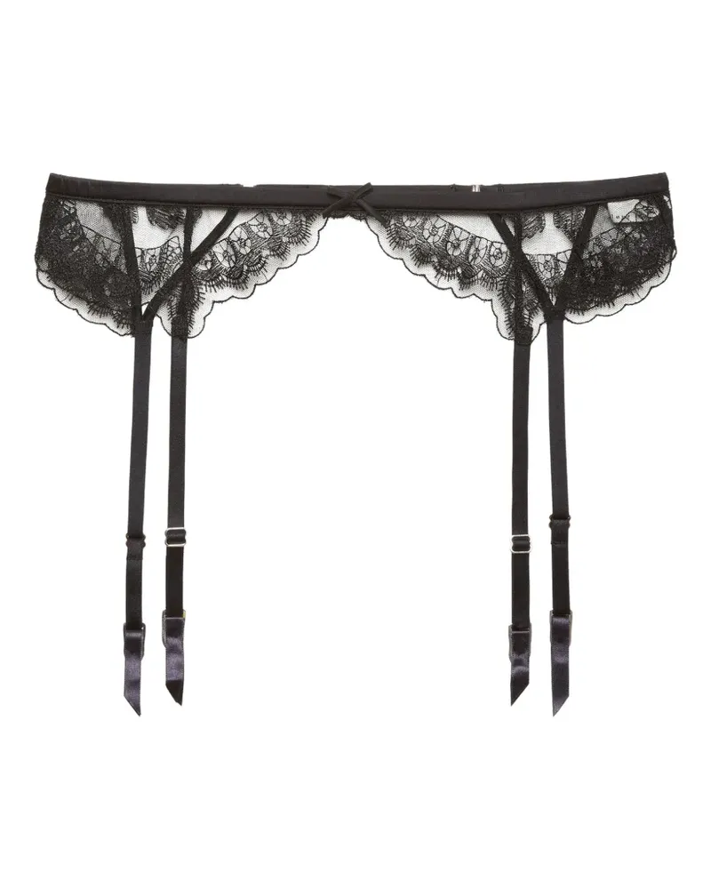 Fleur Du Mal Mila lace-trim garter belt - Schwarz Schwarz