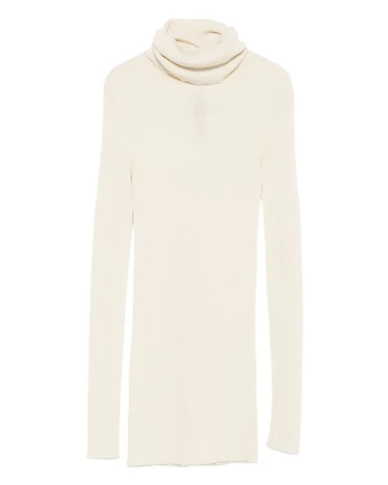 Rick Owens Gerippter Rollkragenpullover - Nude Nude
