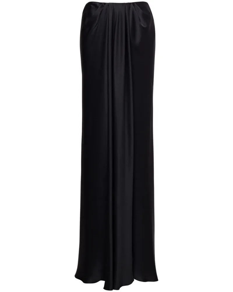Alberta Ferretti Drapierter Maxirock - Schwarz Schwarz