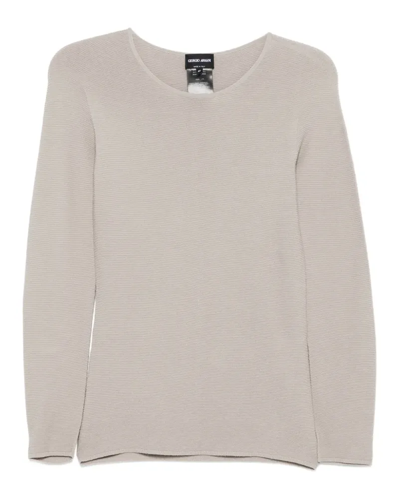 Giorgio Armani Gerippter Pullover - Grau Grau