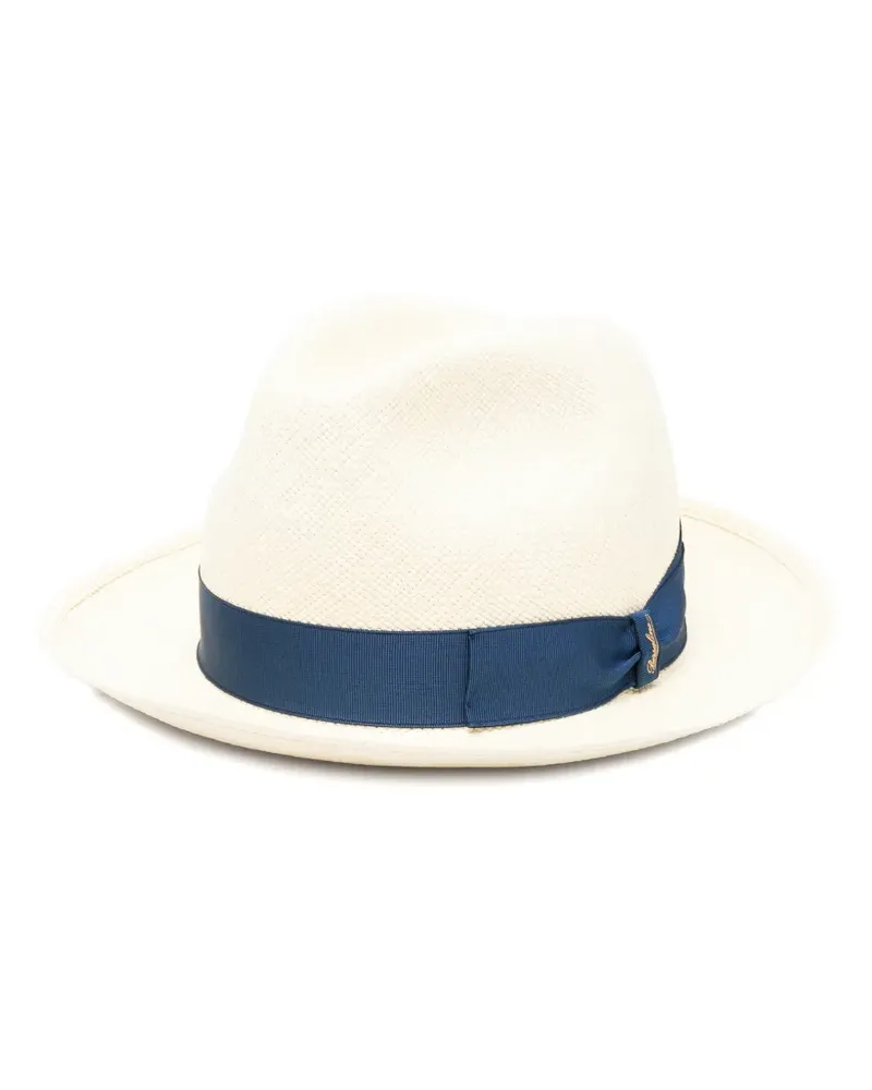 Borsalino ribbon straw hat - Nude Nude