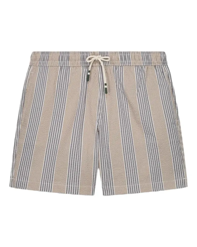 Hartford striped drawstring swim shorts - Nude Nude